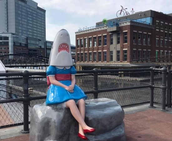 Shark Girl at Canalside | Buffalo Waterfront