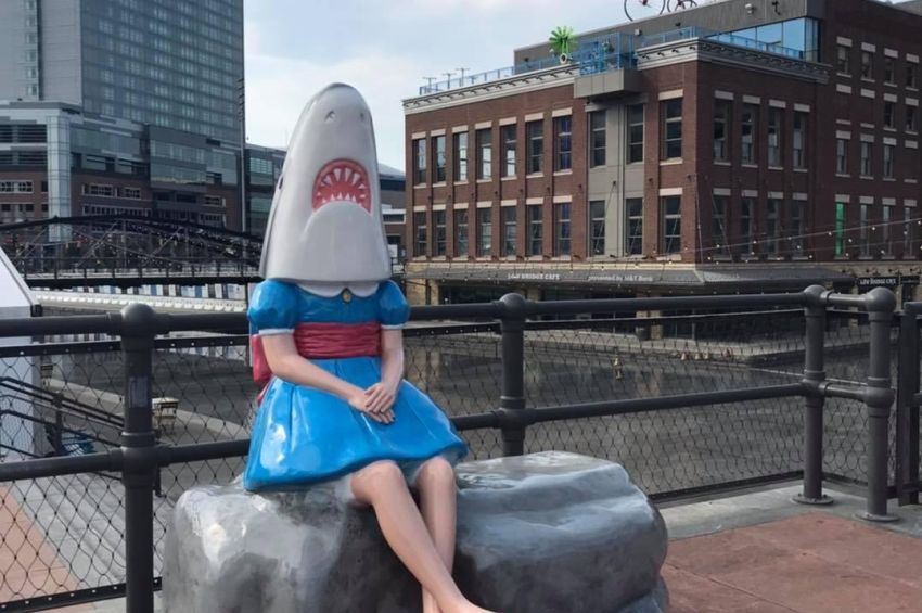 Shark Girl At Canalside | Buffalo Waterfront