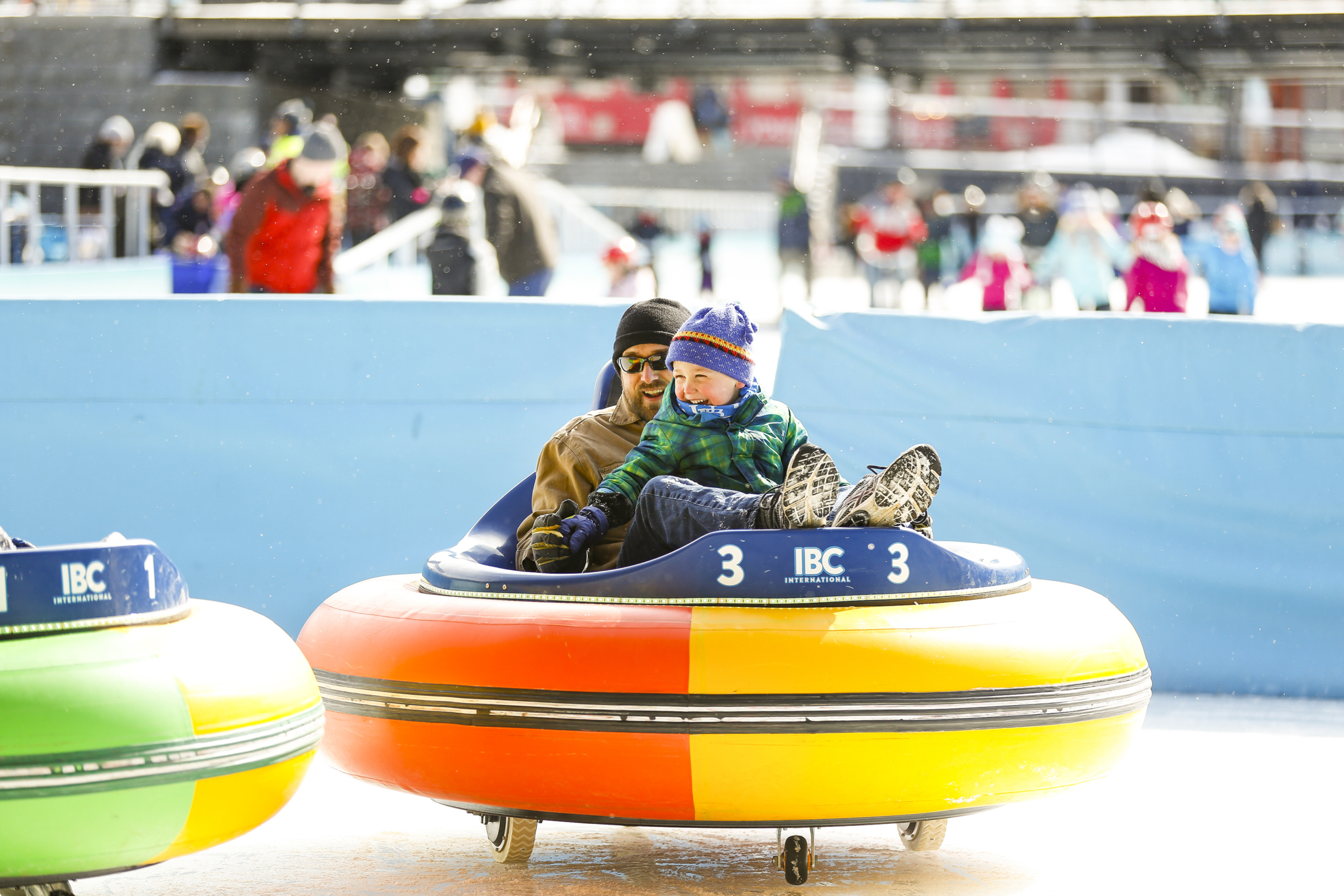 Bumper Cars on Ice Rink