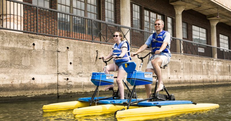 water bikes waterfront